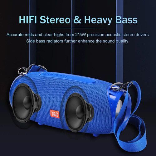 Bluetooth-колонка TG534, з функцією speakerphone, радіо, blue 10054 фото