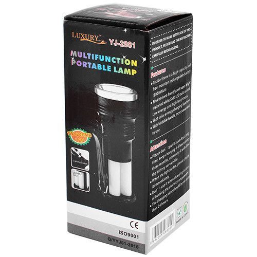 Ліхтар переносний Luxury 2881 T, 1W+16SMD, сонячна батарея, ЗУ 220V, вбудований акумулятор (Yajia) 3911 фото