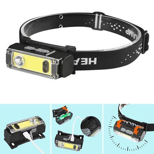Ліхтар налобний BL-T124-ХРЕ+COB (White+Red), Motion Sensor, 1x18650, ЗП Type-C 8889 фото