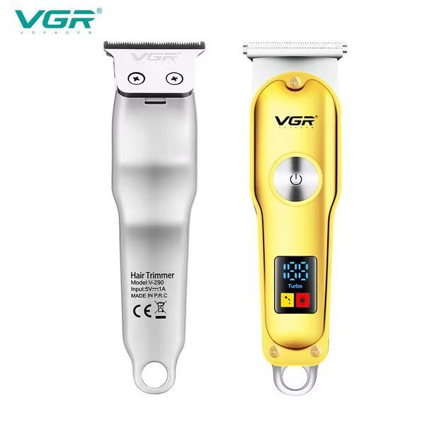 Триммер VGR V-290 GOLD &mdash; стиль и точность: 3 насадки, LED дисплей, металлический корпус 9857 фото