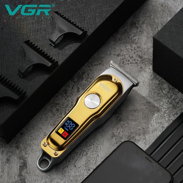 Триммер VGR V-290 GOLD &mdash; стиль и точность: 3 насадки, LED дисплей, металлический корпус 9857 фото