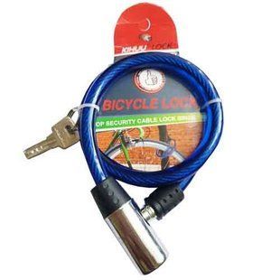 Замок велосипедний тросовий Bicycle Lock 185A 1.5x70см 2 ключа 9833 фото