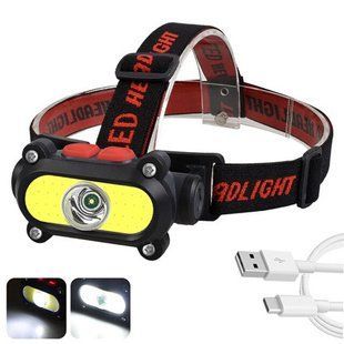 Фонарь налобный BL-210-ХРЕ+COB, Waterproof 8888 фото