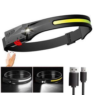 Ліхтар налобний BL-G28+LM+COB, Motion Sensor, Li-Ion акум., ЗП microUSB 9009 фото