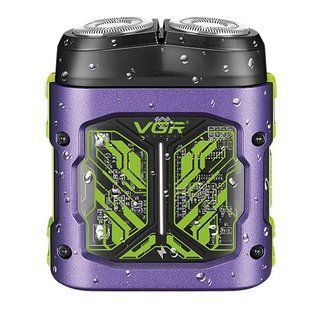 Електробритва VGR V-344 PURPLE, роторна, 8000 RPM, IPX6 вологозахист 11305 фото
