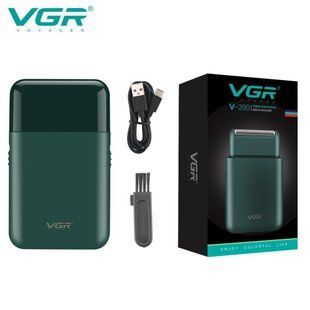 Електробритва VGR V-390 GREEN &ndash; шейвер з висувним триммером, стильний та потужний догляд для чоловіків 9879 фото