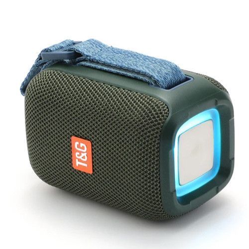 Bluetooth колонка TG339 з RGB підсвічуванням, FM-радіо та speakerphone, 12 Вт, Green 9943 фото
