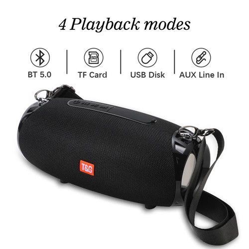 Bluetooth-колонка TG534, з функцією speakerphone, радіо, black 10053 фото