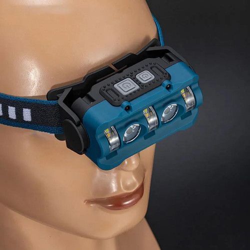 Ліхтар налобний W-6112A-2XPE+12SMD+6SMD(white+red), Motion Sensor, індикація заряду 9907 фото