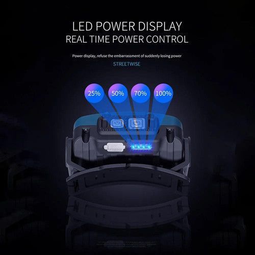 Ліхтар налобний W-6112A-2XPE+12SMD+6SMD(white+red), Motion Sensor, індикація заряду 9907 фото