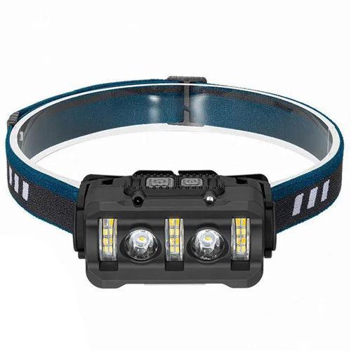Ліхтар налобний W-6112A-2XPE+12SMD+6SMD(white+red), Motion Sensor, індикація заряду 9907 фото