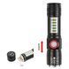 Фонарь SY-1903C-P50+SMD+RGB Alarm, ЗУ USB, zoom, встроенный аккумулятор, ремешок на руку 8754 фото 2