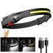 Фонарь налобный BL-G28+LM+COB, Motion Sensor, Li-Ion аккум., ЗУ microUSB 9009 фото 1