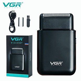 Електробритва VGR V-390 BLACK - шейвер з висувним триммером, подвійні леза, USB заряджання, LED дисплей 9864 фото