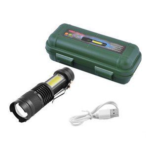 Ліхтар Police 525/8468-XPE+COB, Li-Ion акум., zoom, ЗП microUSB 6045 фото
