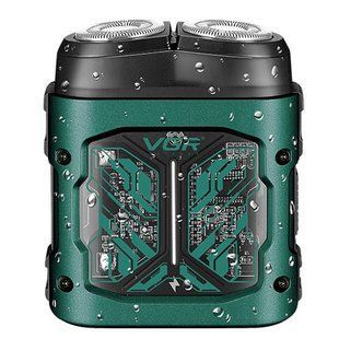 Електробритва VGR V-344 GREEN, роторна, 8000 RPM, IPX6 вологозахист 11304 фото