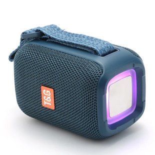 Bluetooth колонка TG339 с RGB подсветкой, FM-радио и speakerphone, 12 Вт, Blue 9942 фото