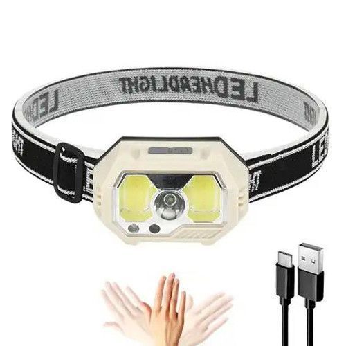 Ліхтар налобний SH-S31-XPE+COB(white+red), Motion Sensor, вбудований акумулятор, ЗУ Type-C 9653 фото