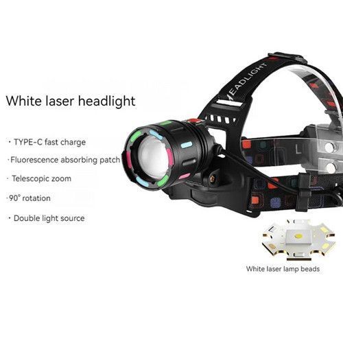 Фонарь налобный night vision fluorescence SY-8087-PM10-TG, сигнальный свет, fluoreccent patch, ЗУ Type-C, zoom 10169 фото