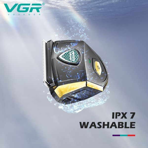 Машинка для стрижки VGR V-910, аккумуляторная, 9 насадок, влагозащита IPX7, LED дисплей 11181 фото