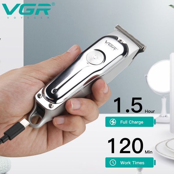 Триммер VGR V-071 &mdash; 3 насадки, компактный, аккумуляторный, для бороды и усов 9846 фото