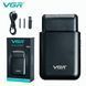 Електробритва VGR V-390 BLACK - шейвер з висувним триммером, подвійні леза, USB заряджання, LED дисплей 9864 фото 1
