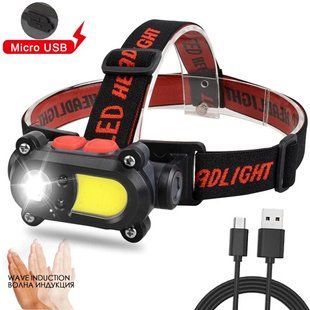Фонарь налобный BL-208-ХРЕ-COB, Waterproof 8886 фото
