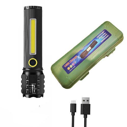 Фонарь C71-P50+COB, ЗУ mircoUSB, встроенный аккумулятор, zoom 8769 фото