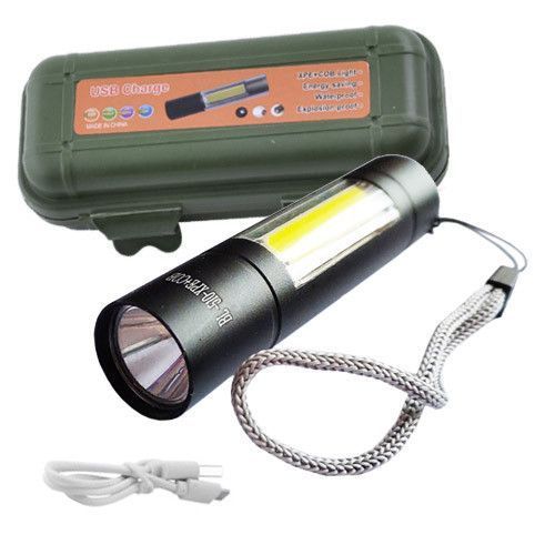 Фонарь BL-510/1501-XPE+COB аккумуляторный, LED, microUSB, Box 7438 фото