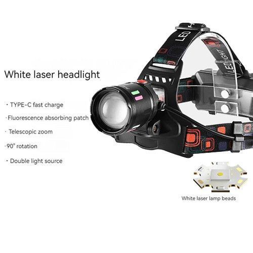 Фонарь налобный night vision fluorescence SY-8086-PM10-TG, сигнальный свет, ЗУ Type-C, zoom 10168 фото