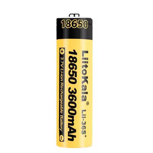 Аккумулятор LiitoKala 36S-JT 18650, 3600mAh, оригинал (Li-ion батарея 3.7В для фонарей и электроники) 11041 фото
