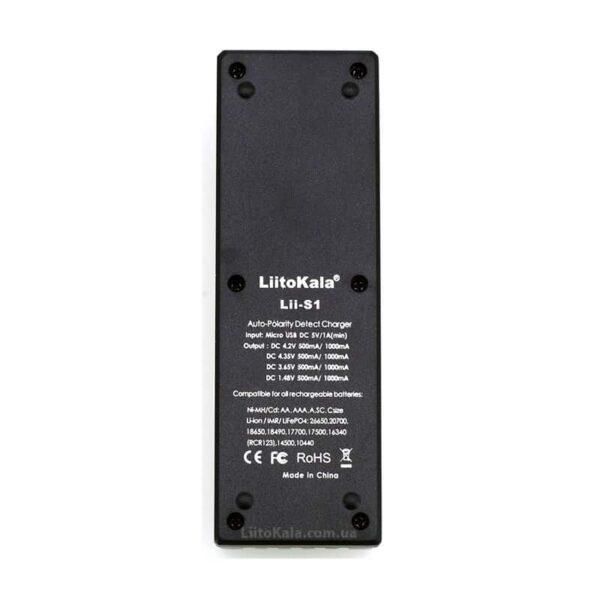 LiitoKala Lii-S1 універсальний зарядний пристрій для 18650, 26650, АА, ААА Li-Ion, LiFePO4, NiCd/NiMH 9174 фото