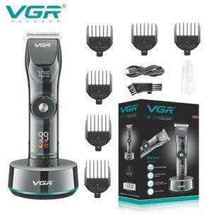 Машинка для стрижки VGR V-256 с LED дисплеем и 6 насадками для бороды и волос 10487 фото