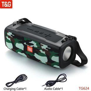 Bluetooth-колонка TG624 з RGB ПІДСВІТКОМ, speakerphone, радіо 10015 фото