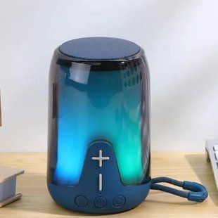 Bluetooth колонка TG652 з RGB підсвічуванням, FM-радіо, speakerphone, 20 Вт, Blue 9979 фото