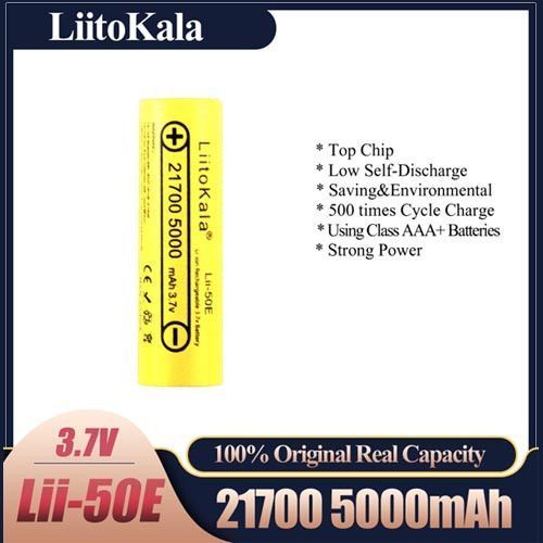 Аккумулятор 21700, LiitoKala Lii-50E, 5000mAh 9309 фото