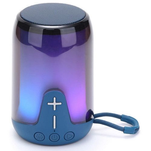 Bluetooth колонка TG652 с RGB подсветкой, FM-радио, speakerphone, 20 Вт, Blue 9979 фото