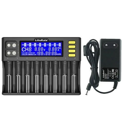 LiitoKala Lii-S8 зарядний пристрій на 8 каналів для AA, AAA, 18650, 26650, 21700 Li-ion, LiFePo4, Ni-Mh 9336 фото