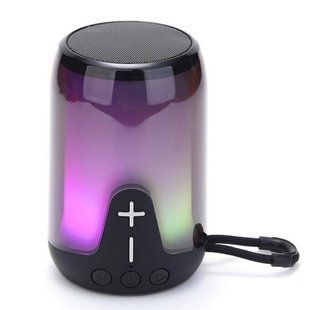 Bluetooth колонка TG652 с RGB подсветкой, FM-радио и speakerphone, 15 Вт, Black 9978 фото