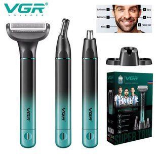 VGR V-625 &mdash; триммер 3 в 1 для носа, лица и тела с влагозащитой IPX5 11200 фото