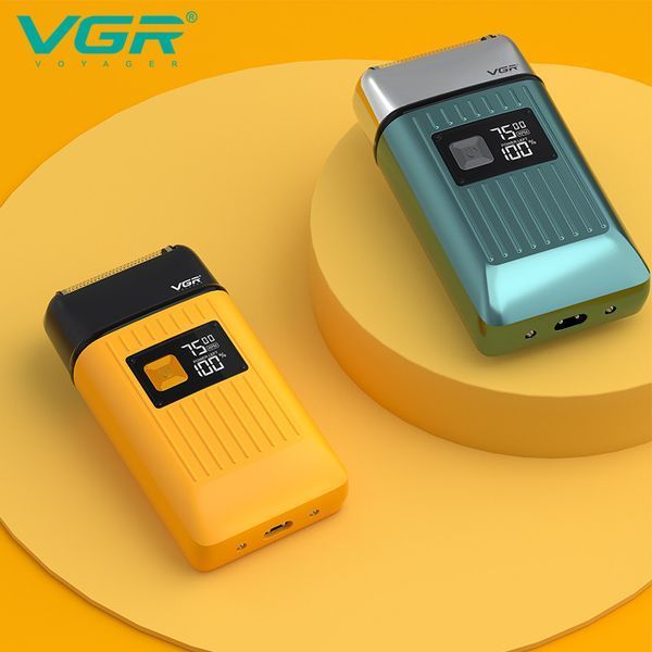 Електробритва VGR V-357 GREEN 3-в-1: шейвер, висувний триммер та 2 насадки, вологозахист IPX6, LED дисплей 9835 фото