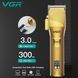 Акумуляторна машинка для стрижки VGR V-280 GOLD, 6 насадок, LED дисплей 11293 фото 3