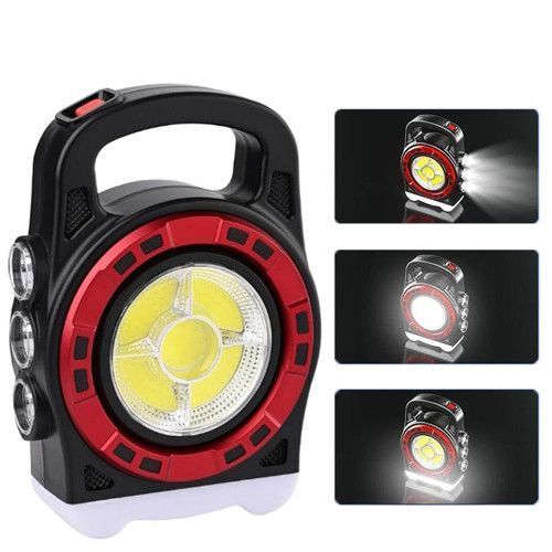 Фонарь кемпинг переносной 6678С-3LED+5COB, power bank, Li-Ion акб, Waterproof, солнечная батарея, ЗУ microU 9142 фото