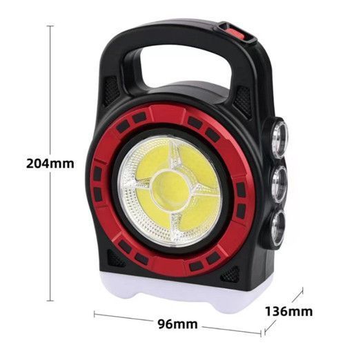 Фонарь кемпинг переносной 6678С-3LED+5COB, power bank, Li-Ion акб, Waterproof, солнечная батарея, ЗУ microU 9142 фото