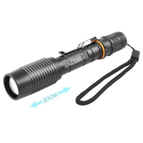 Ліхтар Police 2804-T6, 2x18650, затискач, zoom, ЗП 220V 5076 фото