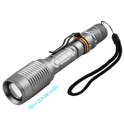 Ліхтар Police 2804-T6, 2x18650, затискач, zoom, ЗП 220V 5076 фото