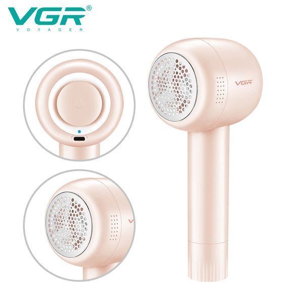 Акумуляторна машинка для видалення катишків VGR V-813 Pink &ndash; бездротова, USB зарядка, портативна 9867 фото