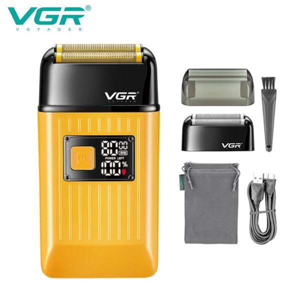 Електробритва VGR V-357 GOLD 3-в-1: шейвер з подвійним лезом, триммером та LED дисплеєм, IPX6 9868 фото