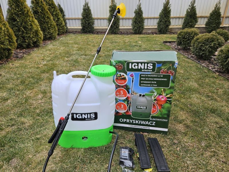 Комплект опрыскиватель аккумуляторный IGNIS 16л ( 12В-8 А/ч ) и турбо насадка Мрия 12В 34922-1 фото