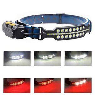 Фонарь налобный BL-W690-2-SMD (white+red), Motion Sensor, Li-Ion аккум., ЗУ Type-C 8984 фото